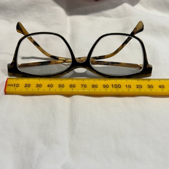 Face a Face Eyeglass Frame Shiso 1 Col 2135 Cat Eye Shape Black Light Tortoise - Picture 12 of 16